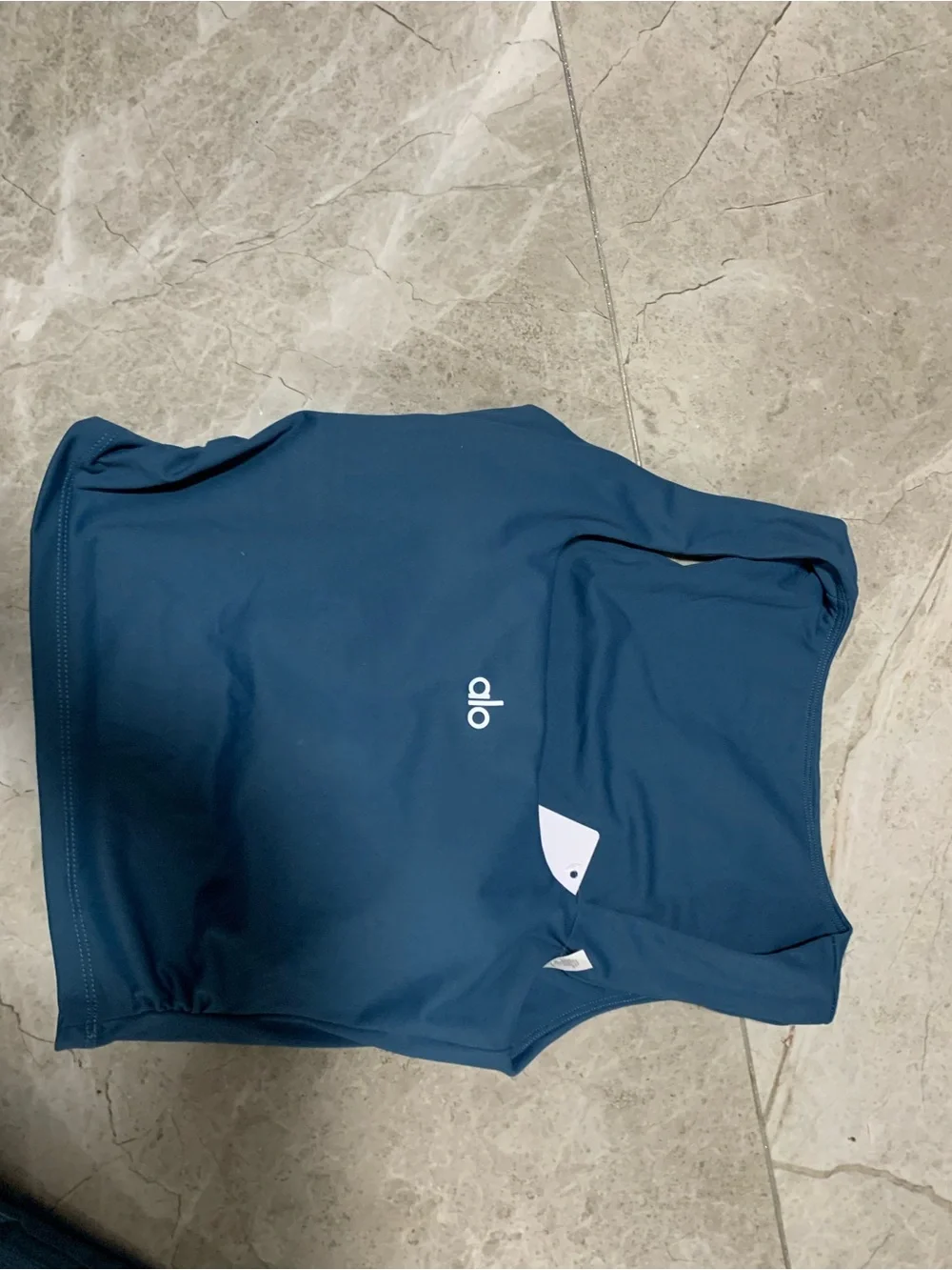 ALO Yoga Teal Blue Pleated Skirt and Tank Set
